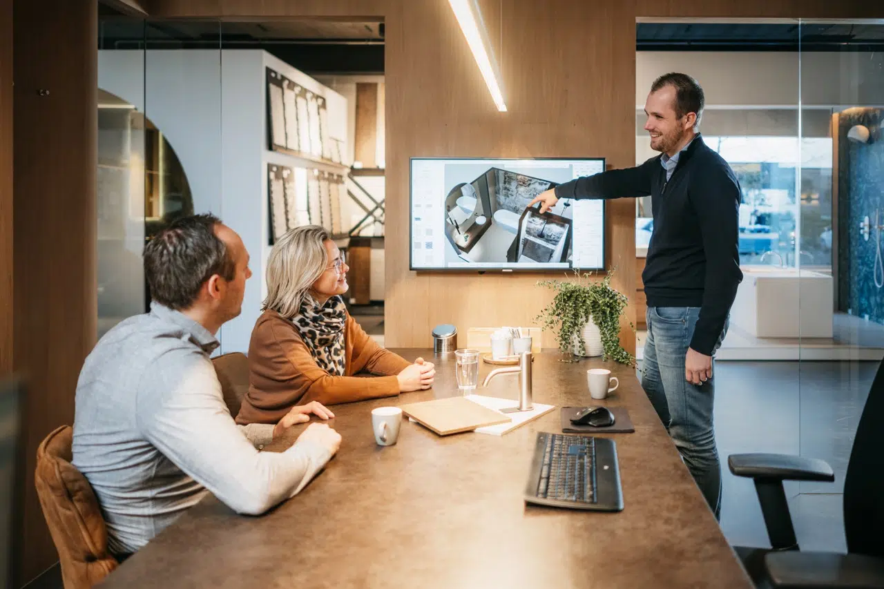 Presentatie van badkamer ontwerp in 3d